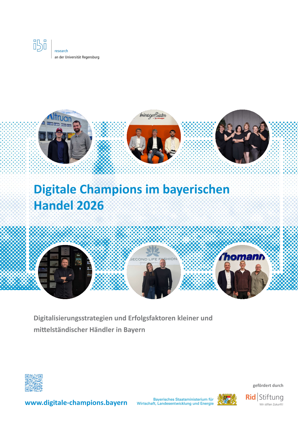 Titelbild der Broschüre Digitale Champions im bayerischen Handel 26 mit den Gewinnerfotos